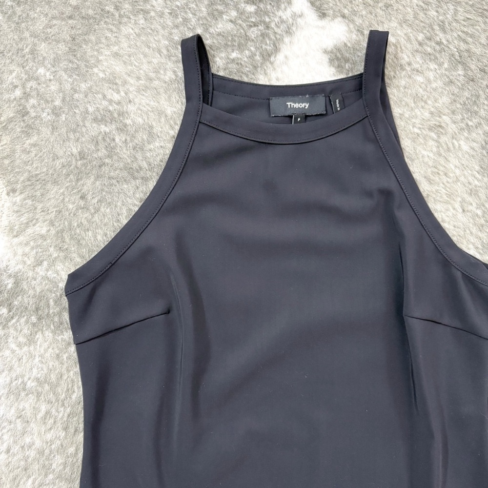Theory Cropped Halter Tank Top Precision Ponte XS 0 P - Picture 2 of 10